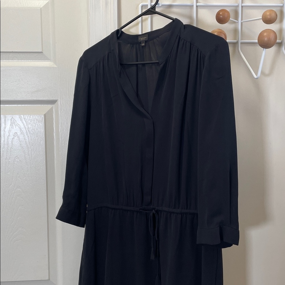 Aritzia - Babaton - 100% Silk Mini Black Shirt Dress - Black - L